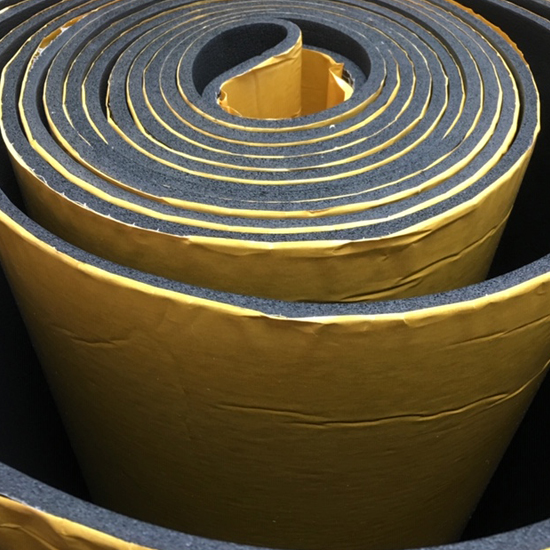 Self-adhesive sheet (UV and weatherproof, polypropylene coated synthetic caoutchouc, self-adhesive sheet)