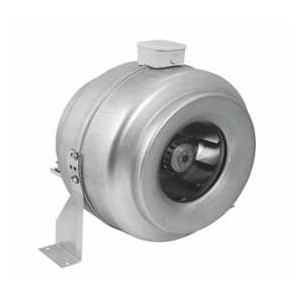 DV duct fan connected with round ducts by male couplings